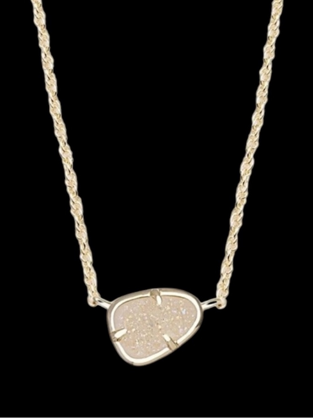 Kendra Scott Hayden Gold Necklace In Iridescent Drusy